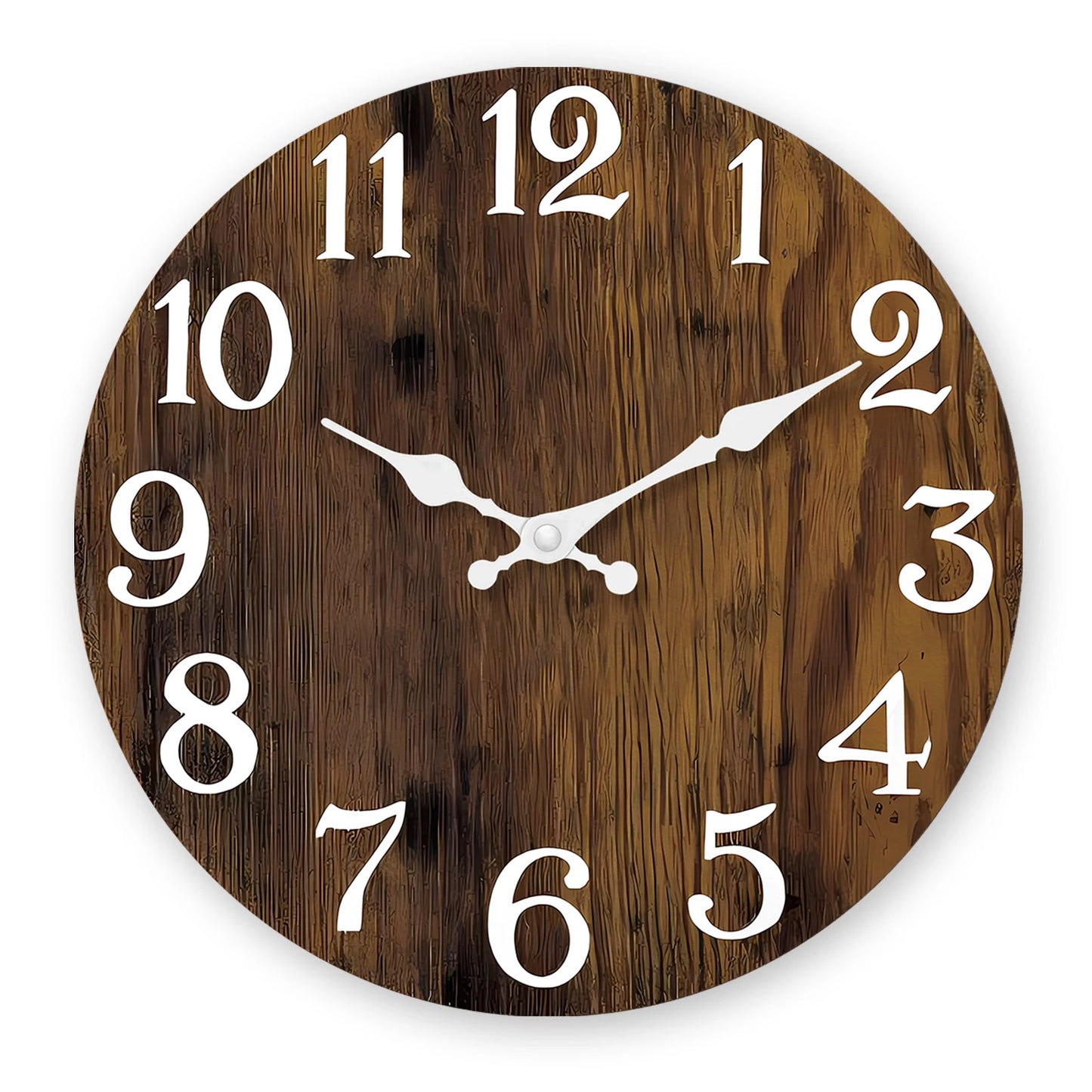 Horloge murale en bois au style rétro, silencieuse et lisible à distance – Nostrum