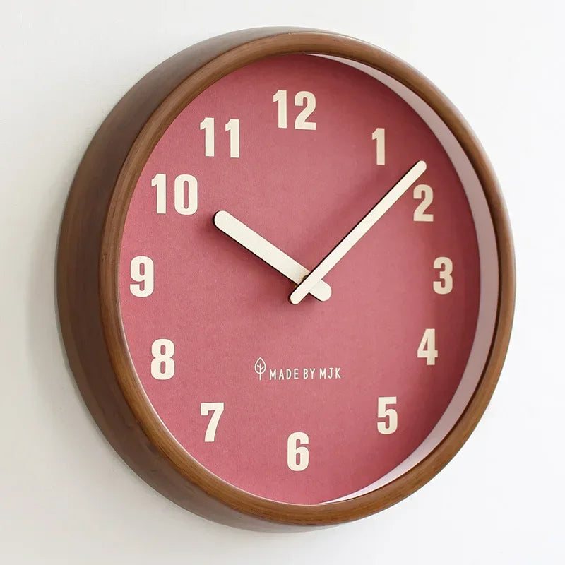 Horloge Murale Vintage Japonaise en Bois, Silencieuse et Rétro – Kaédo