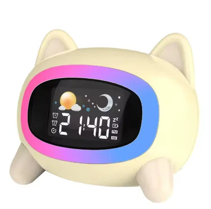 Réveil Enfant avec Entraînement au Sommeil, Sons Apaisants et 5 Motifs – Câlino