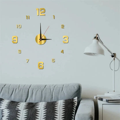 Horloge Murale Originale Design DIY 3D en Acrylique, Silencieuse – Veltrix