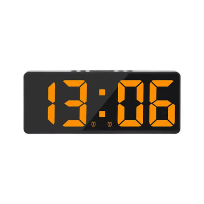 Réveil Miroir LED avec Commande Vocale et Snooze – Glowo