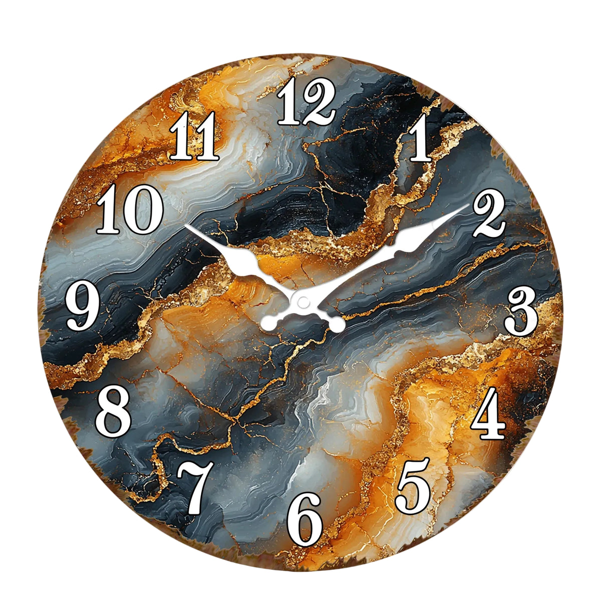 Horloge Murale Design Marbre Élégant, Silencieuse – Marbella