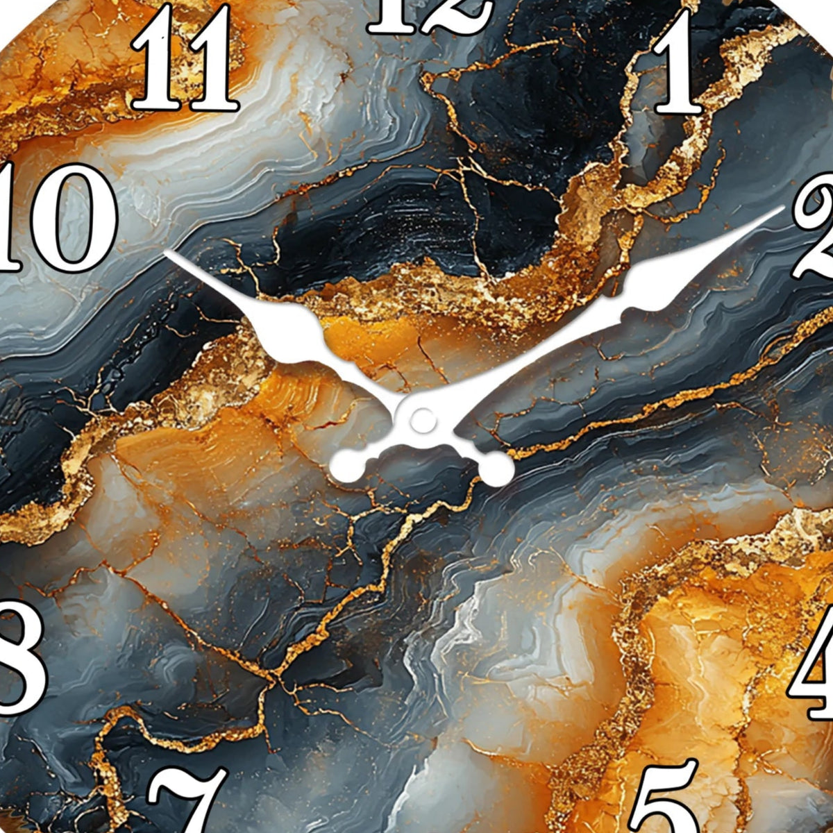 Horloge Murale Design Marbre Élégant, Silencieuse – Marbella