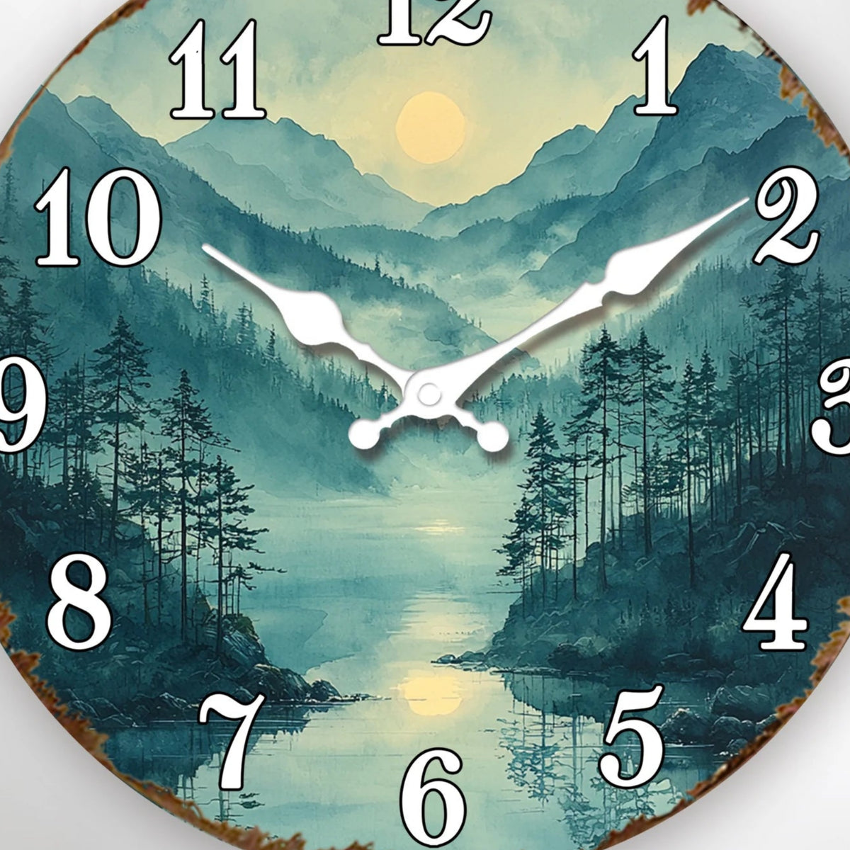 Horloge Murale Moderne Chiffres Créatifs en MDF, Silencieuse et Épurée – Numéa