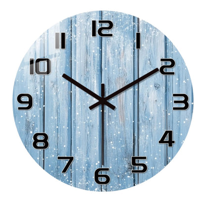 Horloge Murale Rustique en Bois Silencieuse, Flocons de Neige – Flocona