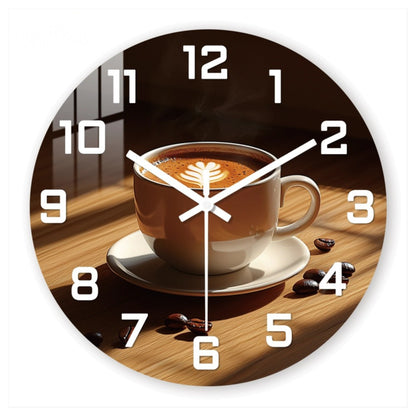 Horloge Murale Originale Tasse à Café Silencieuse – Baristéa