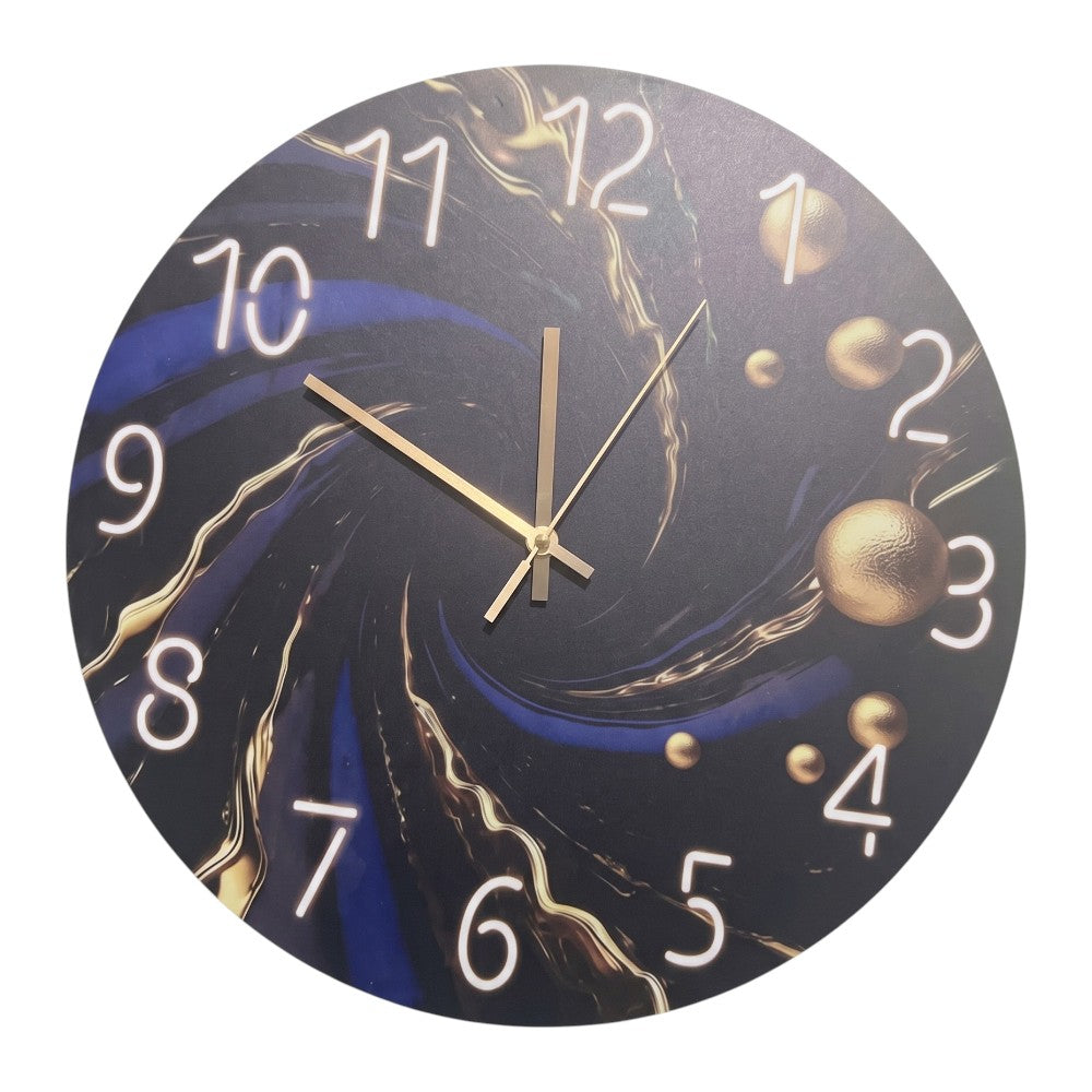 Horloge Murale Design Motif Abstrait en Bois, Silencieuse et Artistique – Artesia
