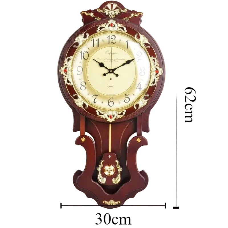 Pendule Murale Vintage en Bois, Silencieuse et Décorative – Silaysa