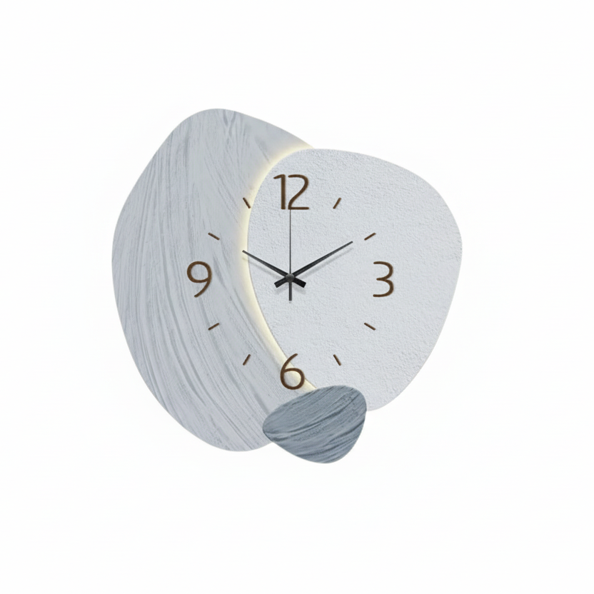 Horloge murale décorative LED pour intérieur moderne – Solenne