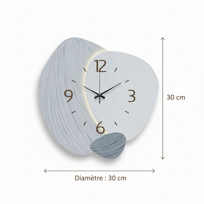 Horloge Murale Design LED Discrète pour Intérieur Moderne, Silencieuse – Solenne