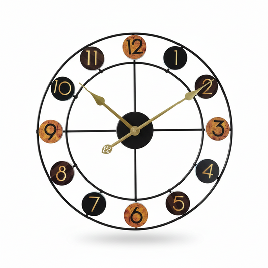 Horloge Murale Industrielle Grand Format 50 cm – Meridian
